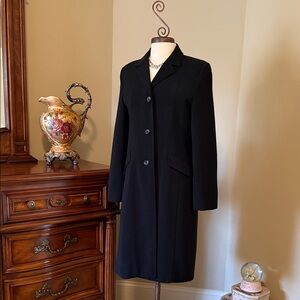 London Fog Black Women's Classic Single-Breasted Pea Coat